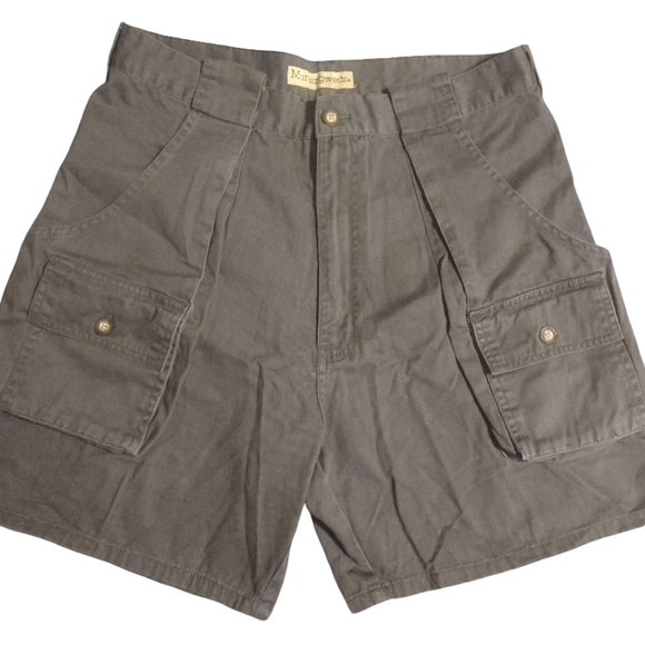 Ming Wang Gray Cargo Shorts for Men - Picture 1 of 6
